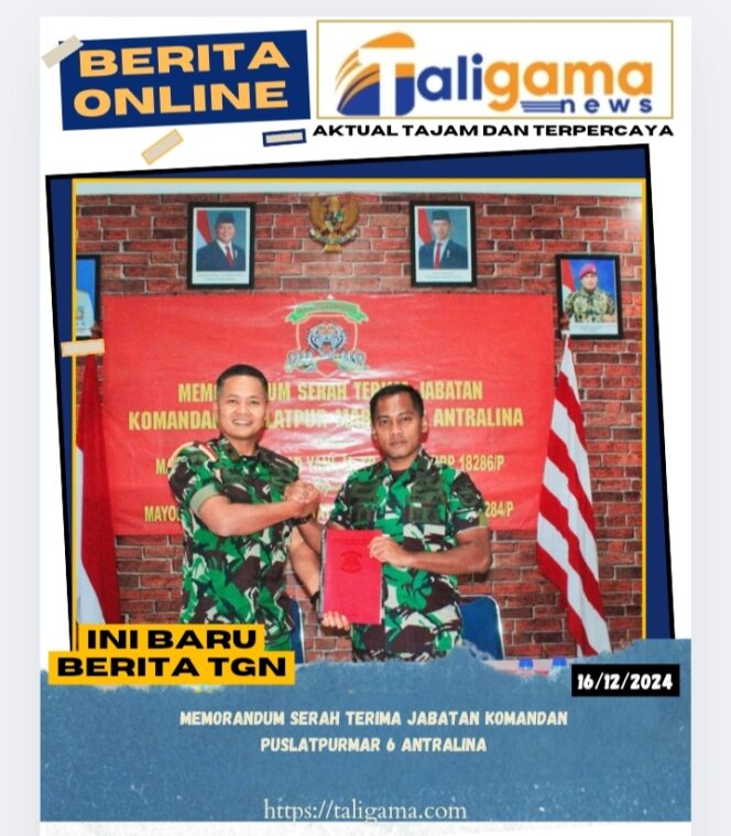 
					Memorandum Serah Terima Jabatan Komandan Puslatpurmar 6 Antralina