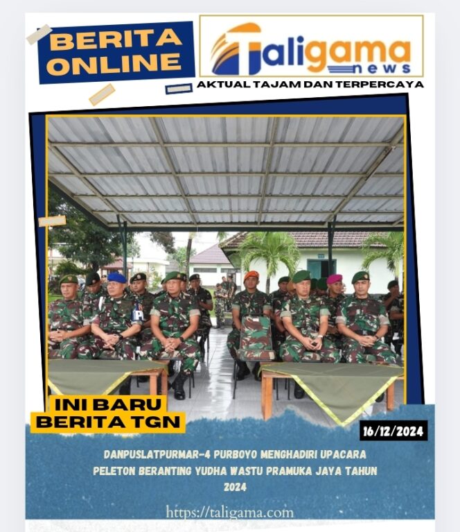 
					Danpuslatpurmar-4 Purboyo Menghadiri Upacara Peleton Beranting Yudha Wastu Pramuka Jaya Tahun 2024