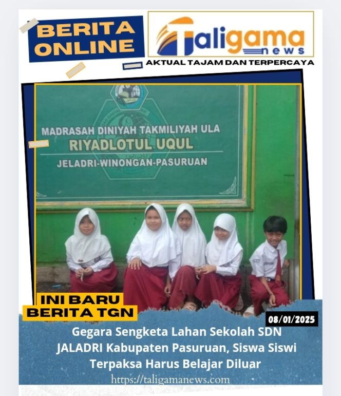 
					Gegara Sengketa Lahan Sekolah SDN JALADRI Kabupaten Pasuruan, Siswa Siswi Terpaksa Harus Belajar Diluar, Orangtua Siswa Akan Menulis Surat Ke Wapres