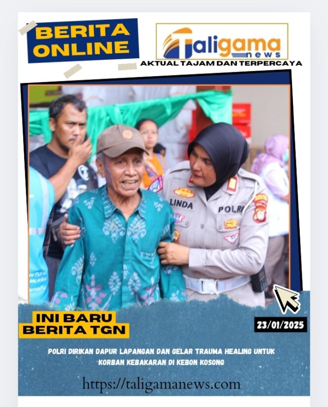 
					Polri Dirikan Dapur Lapangan dan Gelar Trauma Healing untuk Korban Kebakaran di Kebon Kosong