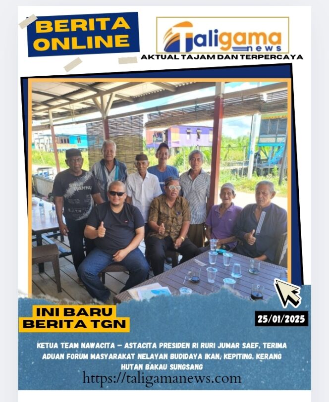
					Ketua Team Nawacita – Astacita Presiden RI Ruri Jumar Saef, Terima Aduan Forum Masyarakat Nelayan Budidaya Ikan, Kepiting, Kerang Hutan Bakau Sungsang