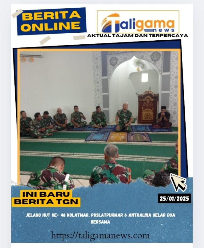 
					Jelang HUT Ke- 48 Kolatmar, Puslatpurmar 6 Antralina Gelar Doa Bersama