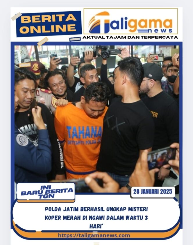
					Polda Jatim Berhasil Ungkap Misteri Koper Merah di Ngawi Dalam Waktu 3 Hari