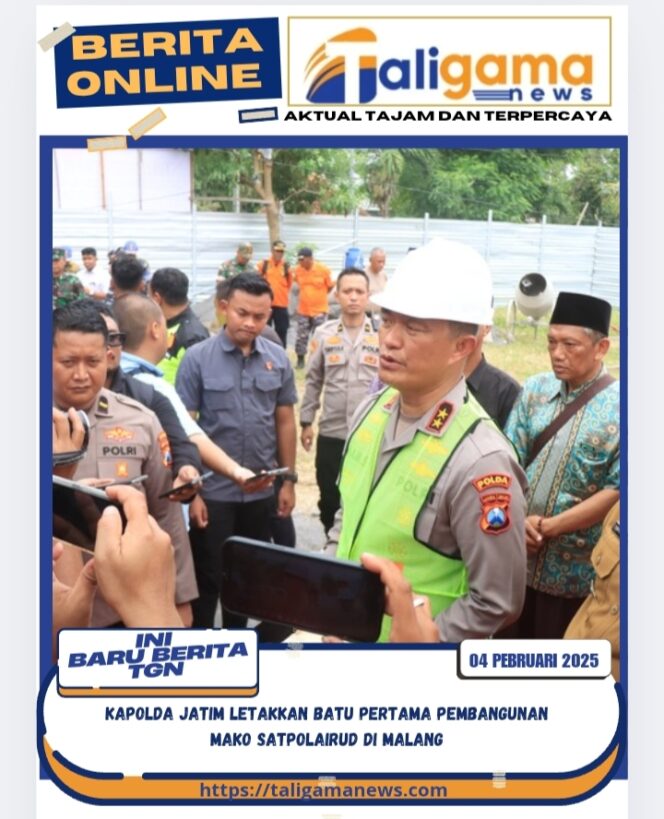 
					Kapolda Jatim Letakkan Batu Pertama Pembangunan Mako Satpolairud di Malang