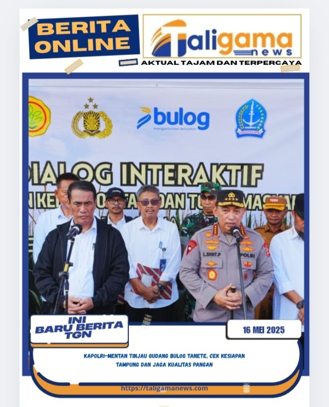 
					Kapolri-Mentan Tinjau Gudang Bulog Tanete, Cek Kesiapan Tampung dan Jaga Kualitas Pangan