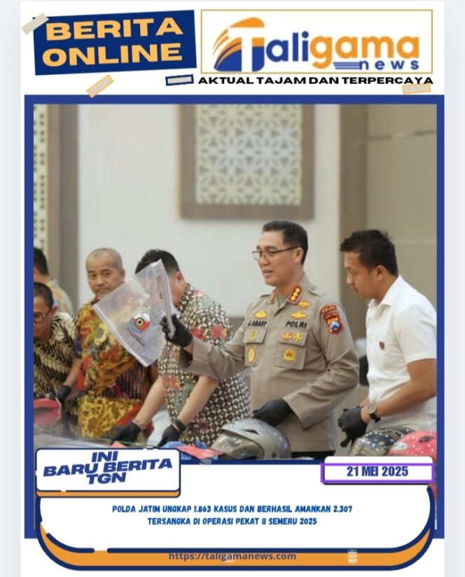 
					Polda Jatim Ungkap 1.863 Kasus dan Berhasil Amankan 2.307 Tersangka di Operasi Pekat II Semeru 2025