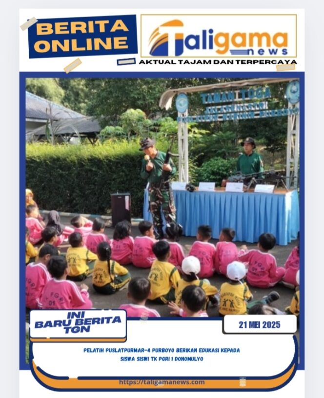 
					Pelatih Puslatpurmar-4 Purboyo Berikan Edukasi Kepada Siswa Siswi TK PGRI 1 Donomulyo