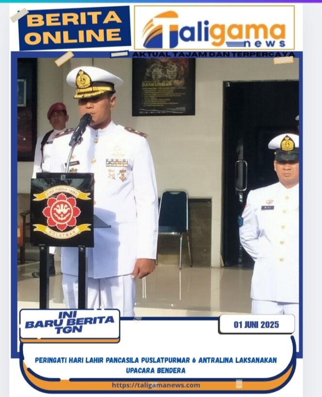 
					Peringati Hari Lahir Pancasila Puslatpurmar 6 Antralina Laksanakan Upacara Bendera