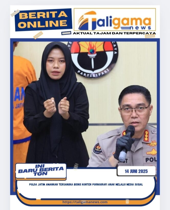 
					Polda Jatim Amankan Tersangka Bisnis Konten Pornografi Anak Melalui Media Sosial