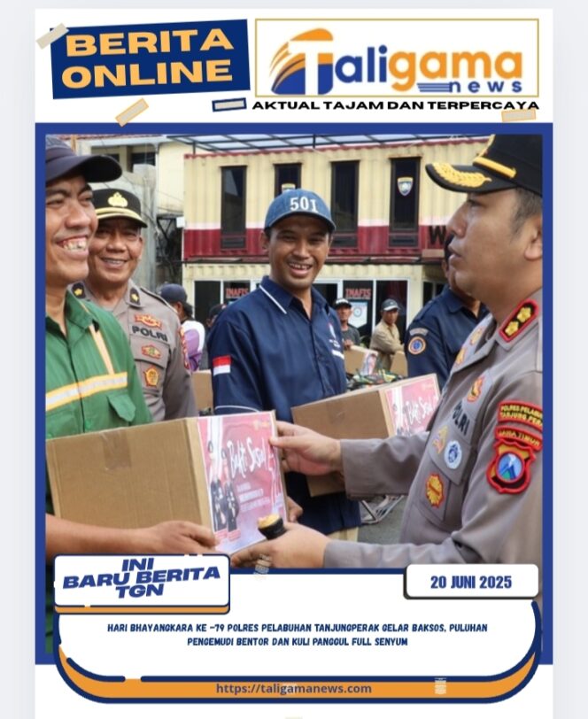 
					Hari Bhayangkara ke -79 Polres Pelabuhan Tanjungperak Gelar Baksos, Puluhan Pengemudi Bentor dan Kuli Panggul Full Senyum