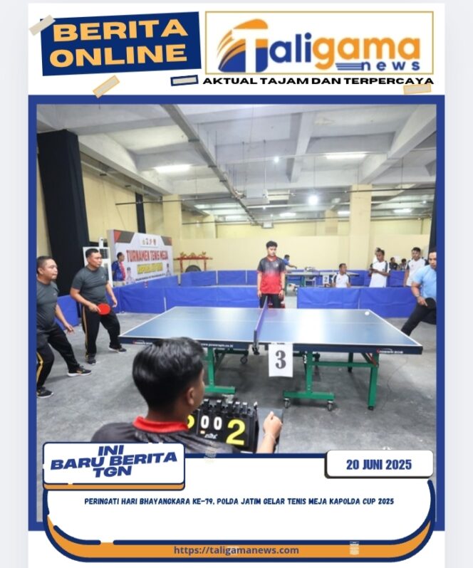 
					Peringati Hari Bhayangkara ke-79, Polda Jatim Gelar Tenis Meja Kapolda Cup 2025