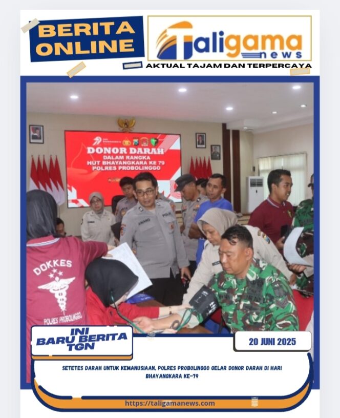
					Setetes Darah untuk Kemanusiaan, Polres Probolinggo Gelar Donor Darah di Hari Bhayangkara ke-79