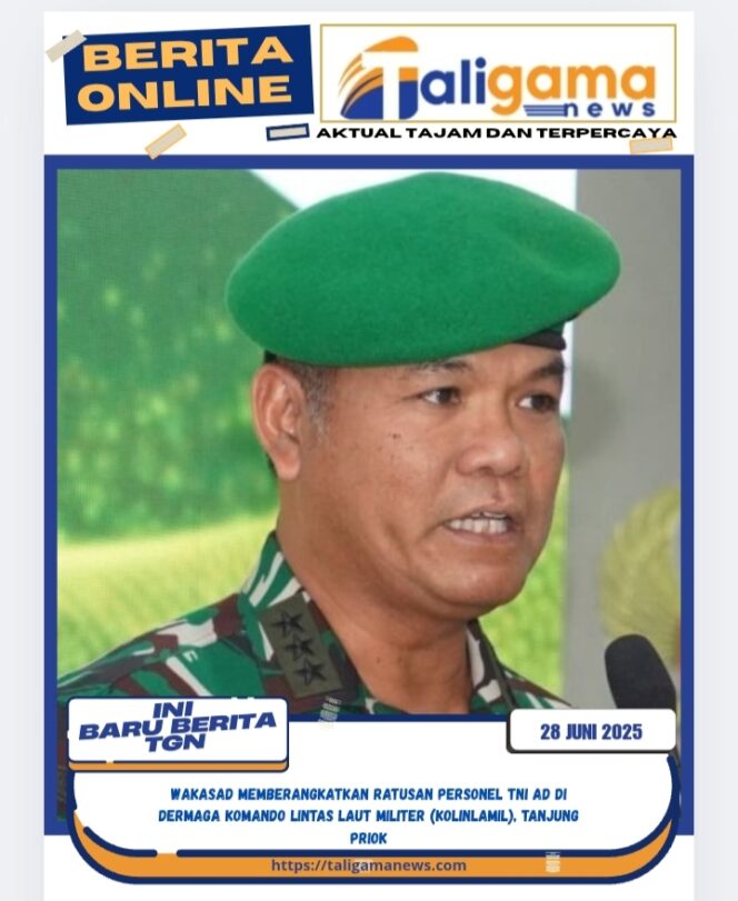 
					Wakasad Memberangkatkan Ratusan Personel TNI AD di Dermaga Komando Lintas Laut Militer (Kolinlamil), Tanjung Priok